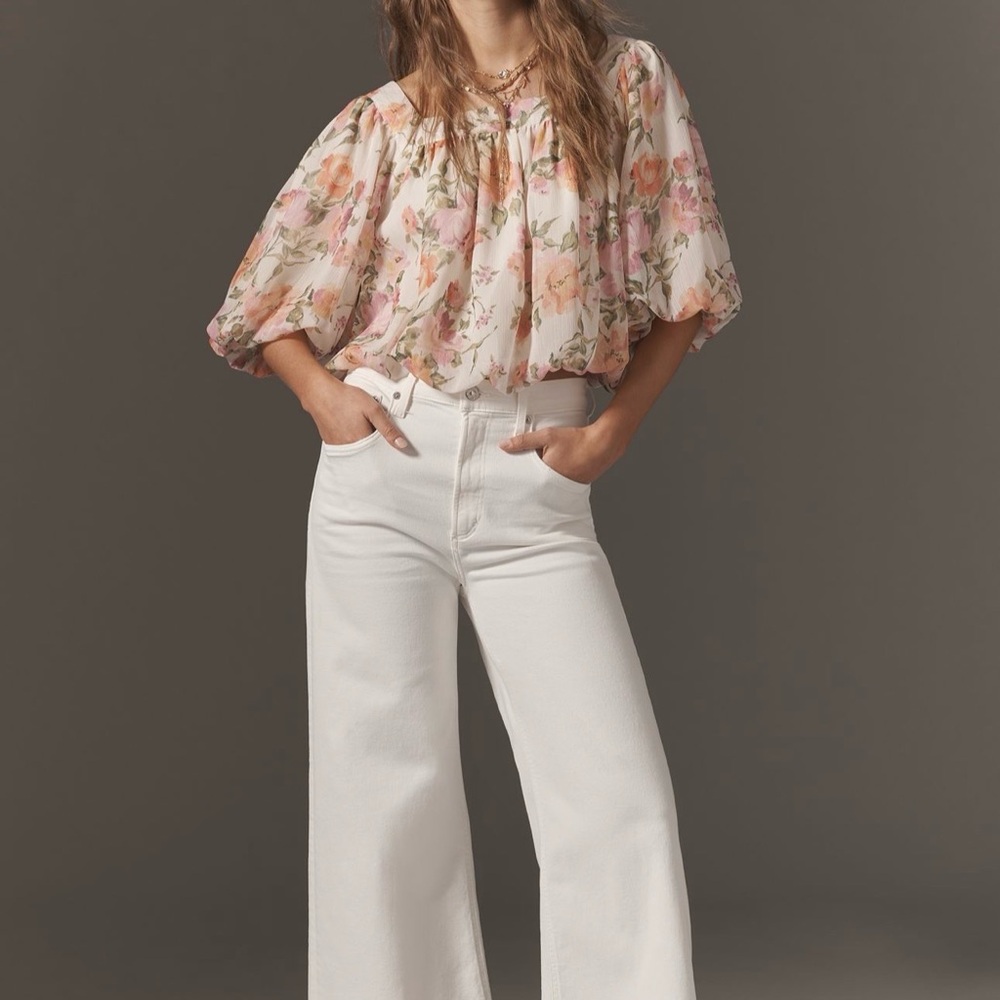 NWT Citizens of Humanity Lyra High-Rise Crop Wide-Leg Jeans